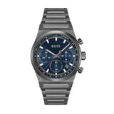 Buy Shop Hugo Boss Candor Chronograph Blue Dial Grey Steel Strap Watch for Men - 1514223 USA Online