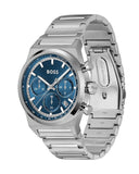 Buy Shop Hugo Boss Candor Chronograph Blue Dial Silver Steel Strap Watch for Men - 1514250 USA Online