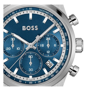 Buy Shop Hugo Boss Candor Chronograph Blue Dial Silver Steel Strap Watch for Men - 1514250 USA Online