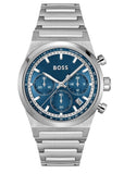 Buy Shop Hugo Boss Candor Chronograph Blue Dial Silver Steel Strap Watch for Men - 1514250 USA Online