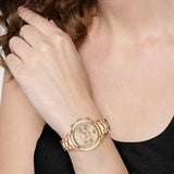 Buy Shop Hugo Boss Carnation Gold Dial Gold Steel Strap Watch for Women - 1502592 USA Online
