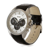 Buy Shop Hugo Boss Casual Chronograph Silver Dial Black Leather Strap Watch For Men - HB1512880 USA Online