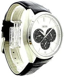 Buy Shop Hugo Boss Casual Chronograph Silver Dial Black Leather Strap Watch For Men - HB1512880 USA Online