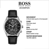 Buy Shop Hugo Boss Champion Black Dial Black Leather Strap Watch for Men - 1513816 USA Online