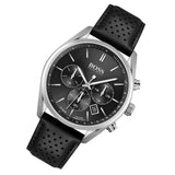 Buy Shop Hugo Boss Champion Black Dial Black Leather Strap Watch for Men - 1513816 USA Online