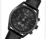 Buy Shop Hugo Boss Champion Black Dial Black Leather Strap Watch for Men - 1513880 USA Online