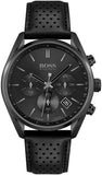 Buy Shop Hugo Boss Champion Black Dial Black Leather Strap Watch for Men - 1513880 USA Online