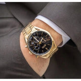 Buy Shop Hugo Boss Champion Black Dial Gold Steel Strap Watch for Men - 1513848 USA Online