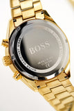 Buy Shop Hugo Boss Champion Black Dial Gold Steel Strap Watch for Men - 1513848 USA Online