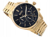 Buy Shop Hugo Boss Champion Black Dial Gold Steel Strap Watch for Men - 1513848 USA Online