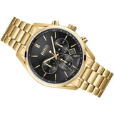Buy Shop Hugo Boss Champion Black Dial Gold Steel Strap Watch for Men - 1513848 USA Online