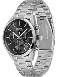 Buy Shop Hugo Boss Champion Black Dial Silver Steel Strap Watch for Men - 1513871 USA Online