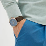 Buy Shop Hugo Boss Champion Blue Dial Brown Leather Strap Watch for Men - 1513817 USA Online