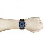 Buy Shop Hugo Boss Champion Blue Dial Brown Leather Strap Watch for Men - 1513817 USA Online