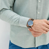 Buy Shop Hugo Boss Champion Blue Dial Brown Leather Strap Watch for Men - 1513817 USA Online