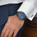 Buy Shop Hugo Boss Champion Blue Dial Brown Leather Strap Watch for Men - 1513817 USA Online
