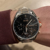 Buy Shop Hugo Boss Champion Chronograph Black Dial Two Tone Steel Strap Watch for Men - 1513819 USA Online