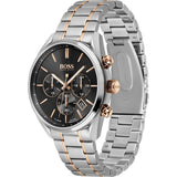 Buy Shop Hugo Boss Champion Chronograph Black Dial Two Tone Steel Strap Watch for Men - 1513819 USA Online