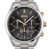 Buy Shop Hugo Boss Champion Chronograph Black Dial Two Tone Steel Strap Watch for Men - 1513819 USA Online