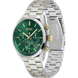 Buy Shop Hugo Boss Champion Chronograph Green Dial Two Tone Steel Strap Watch for Men - 1513878 USA Online