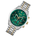 Buy Shop Hugo Boss Champion Chronograph Green Dial Two Tone Steel Strap Watch for Men - 1513878 USA Online