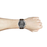 Buy Shop Hugo Boss Champion Grey Dial Brown Leather Strap Watch for Men - 1513815 USA Online