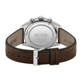 Buy Shop Hugo Boss Champion Grey Dial Brown Leather Strap Watch for Men - 1513815 USA Online