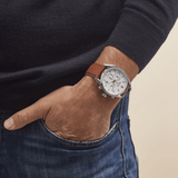 Buy Shop Hugo Boss Champion White Dial Brown Leather Strap Watch for Men - 1513879 USA Online