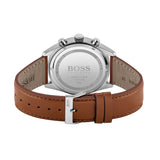 Buy Shop Hugo Boss Champion White Dial Brown Leather Strap Watch for Men - 1513879 USA Online