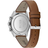 Buy Shop Hugo Boss Champion White Dial Brown Leather Strap Watch for Men - 1513879 USA Online