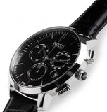 Buy Shop Hugo Boss Chronograph Black Dial Black Leather Strap Watch For Men - 1513266 USA Online