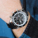Buy Shop Hugo Boss Chronograph Black Dial Black Leather Strap Watch for Men - 1513864 USA Online