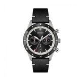 Buy Shop Hugo Boss Chronograph Black Dial Black Leather Strap Watch for Men - 1513864 USA Online