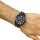 Buy Shop Hugo Boss Chronograph Black Dial Black Steel Strap Watch for Men - 1513180 USA Online