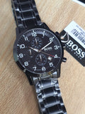 Buy Shop Hugo Boss Chronograph Black Dial Black Steel Strap Watch for Men - 1513180 USA Online