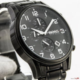 Buy Shop Hugo Boss Chronograph Black Dial Black Steel Strap Watch for Men - 1513180 USA Online