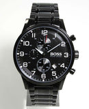 Buy Shop Hugo Boss Chronograph Black Dial Black Steel Strap Watch for Men - 1513180 USA Online
