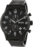 Buy Shop Hugo Boss Chronograph Black Dial Black Steel Strap Watch for Men - 1513180 USA Online