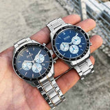 Buy Shop Hugo Boss Chronograph Blue Dial Silver Steel Strap Watch for Men - 1513630 USA Online