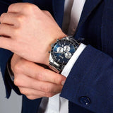 Buy Shop Hugo Boss Chronograph Blue Dial Silver Steel Strap Watch for Men - 1513630 USA Online