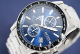 Buy Shop Hugo Boss Chronograph Driver Blue Dial Silver Steel Strap Watch for Men - 1513081 USA Online