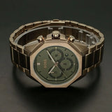 Buy Shop Hugo Boss Classic Chronograph Green Dial Beige Gold Steel Strap Watch For Men - 1514019 USA Online