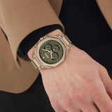 Buy Shop Hugo Boss Classic Chronograph Green Dial Beige Gold Steel Strap Watch For Men - 1514019 USA Online