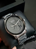 Buy Shop Hugo Boss Classic Grey Dial Grey Steel Strap Watch for Men - 1513364 USA Online