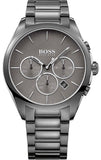 Buy Shop Hugo Boss Classic Grey Dial Grey Steel Strap Watch for Men - 1513364 USA Online