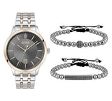Buy Shop Hugo Boss Classic Grey Dial Two Tone Steel Strap Watch for Men - 1513688 USA Online