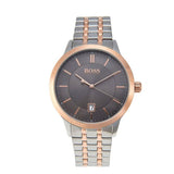 Buy Shop Hugo Boss Classic Grey Dial Two Tone Steel Strap Watch for Men - 1513688 USA Online