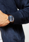 Buy Shop Hugo Boss Classic Jackson Blue Dial Brown Leather Strap Watch for Men - 1513458 USA Online