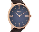 Buy Shop Hugo Boss Classic Jackson Blue Dial Brown Leather Strap Watch for Men - 1513458 USA Online