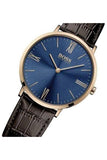 Buy Shop Hugo Boss Classic Jackson Blue Dial Brown Leather Strap Watch for Men - 1513458 USA Online